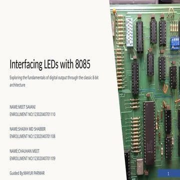 Interfacing LEDs with 8085 Microprocessor: Fundamentals and Programming ...
