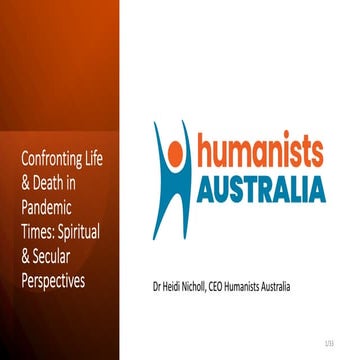 Confronting life & death in pandemic times - The Humanists perspectives