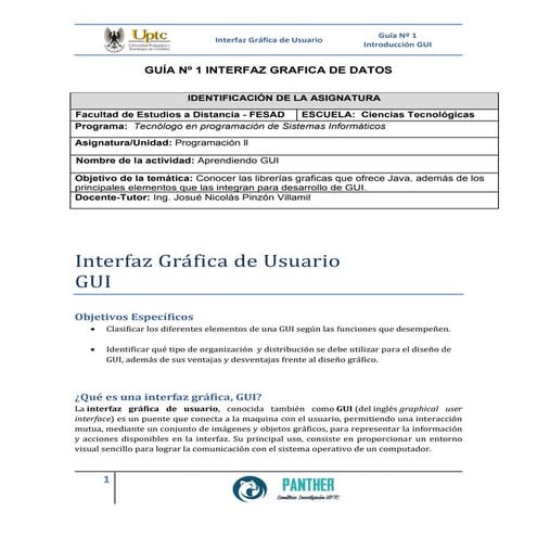 Programacion_II_Interfaz_grafica_guia_I | PDF