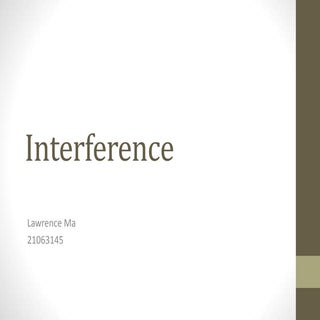 Interference light physics