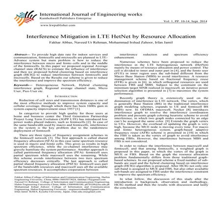 Interference mitigation in lte het net by resource allocation edited