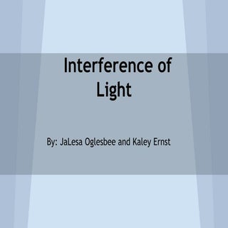 Interference of light