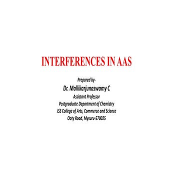 Interferences in AAS
