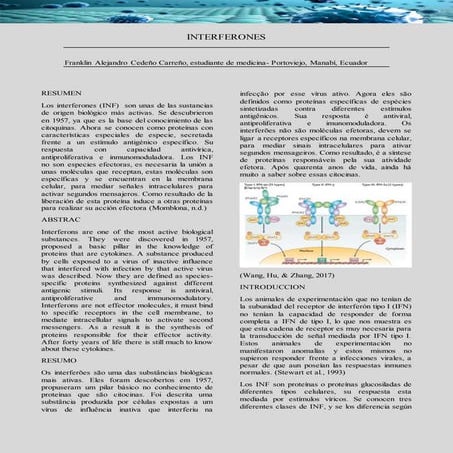 Interferones, tipos, estructura y aplicaciones.