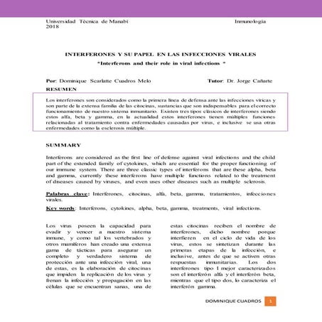 Interferones y su papel en las infecciones virales
