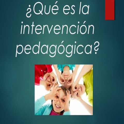 Intervencion pedagogica