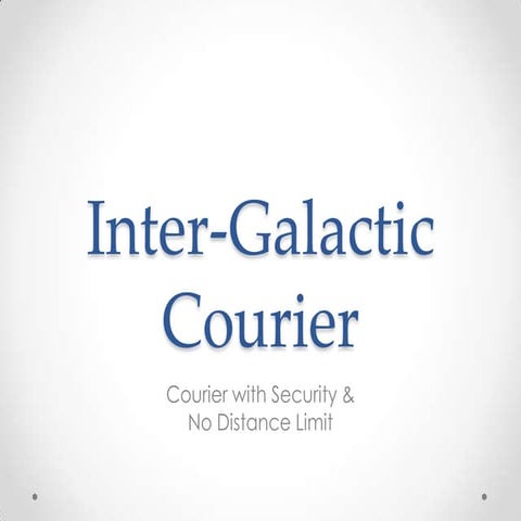 Intergalactic courier v1.0