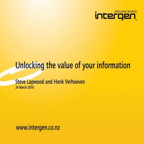 Unlocking The Value Of Your Information