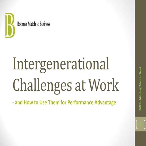 Intergenerational challenges at work