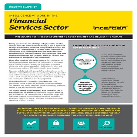 Intergen financial sector datasheet