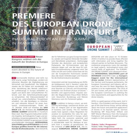 EUROPEAN DRONE SOMIT - Intergeo report 2018