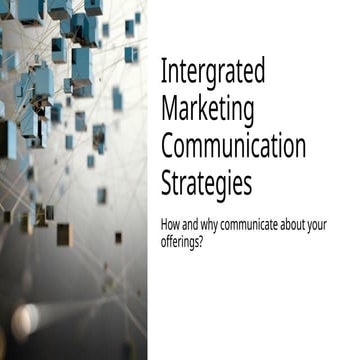 Intergrated marketing strategies introductory