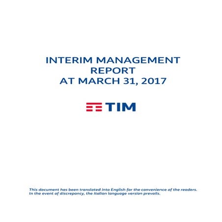 Interim Report at March 31 2017