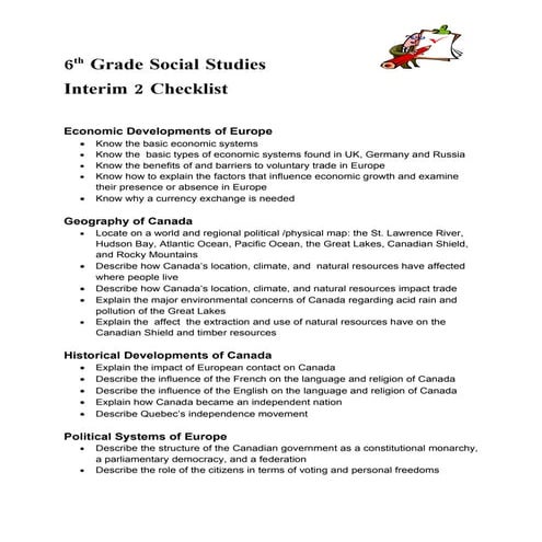 Interim 2 Checklist