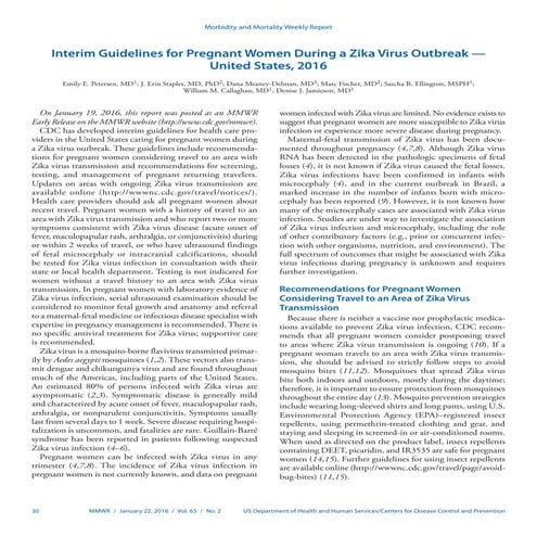 Guía del CDC sobre Zika virus y embarazo