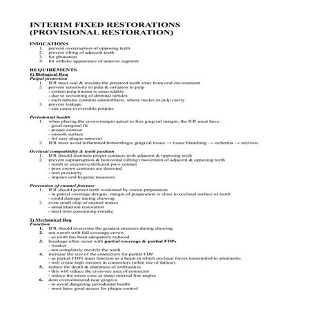 Interim Fixed Restoration