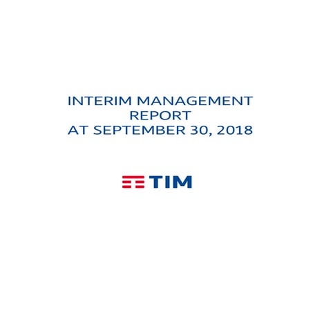 Interim management report at september 2018
