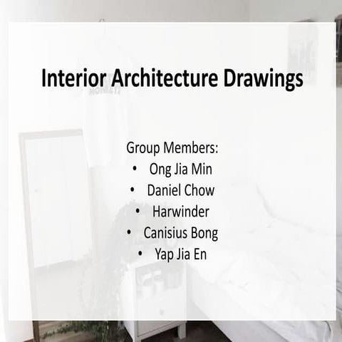 Interior architect drawing