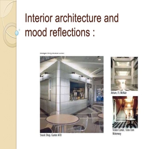 Interior architecture and mood reflections