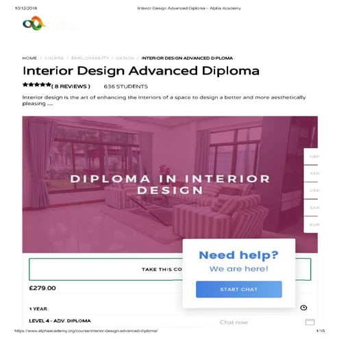 Interior Design Advanced Diploma - Alpha Academy | PPTX