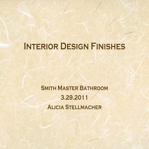 Interior design finishes   bathroom project