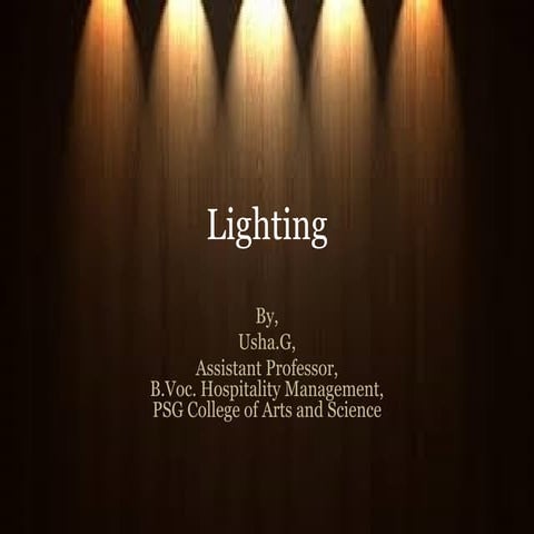 Interior Designing: Lighting