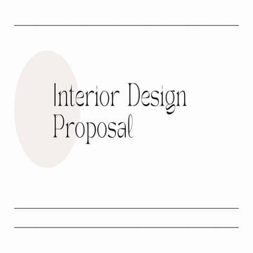 Comprehensive Interior Design Proposal for Residential Spaces | PDF