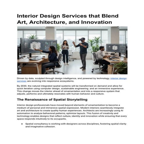 Top Data Interior Design Trends for 2025 | PDF