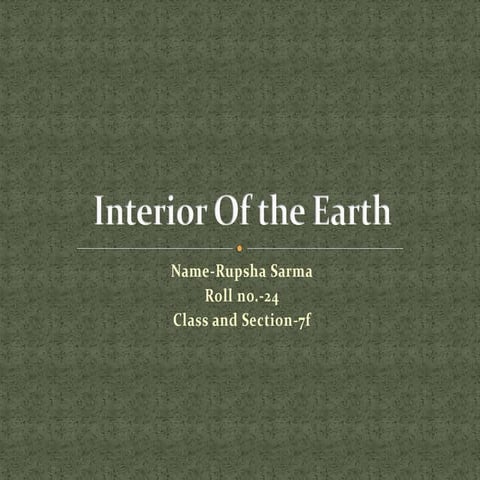 Interior of the earth