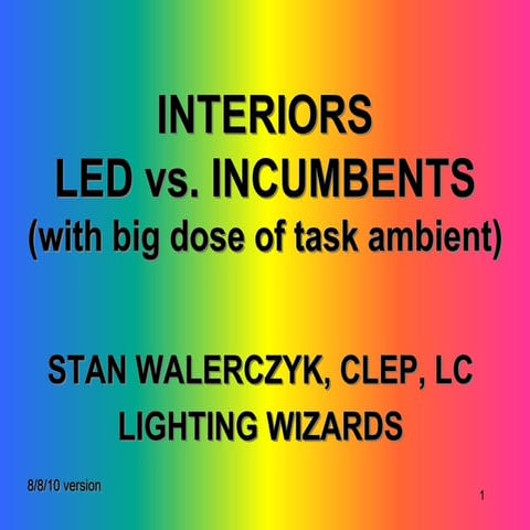 Interior Lighting for Local Governments - LED vs. Incumbents