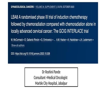 Medical Oncology by Dr Roshni Pande Jabalpur MP