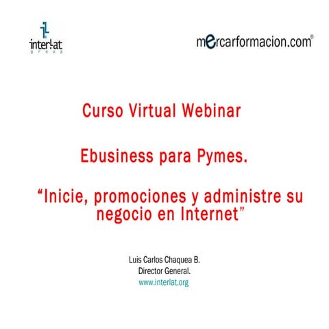 Ebusiness para Pymes Curso virtual módulo 1