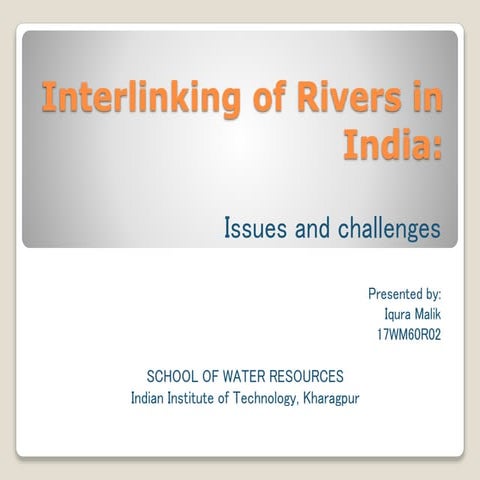 Interlinking of rivers in india
