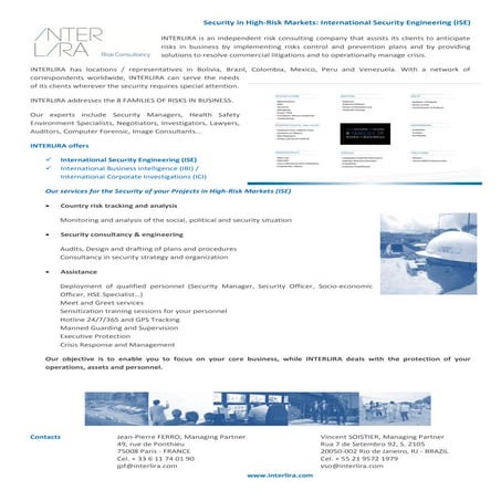 Interlira International Security Engineering (Ise)