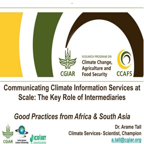 Communicating Climate Information Services at Scale: The Key Role of Intermed...