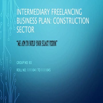 Intermediary freelancing business plan: Bricks 