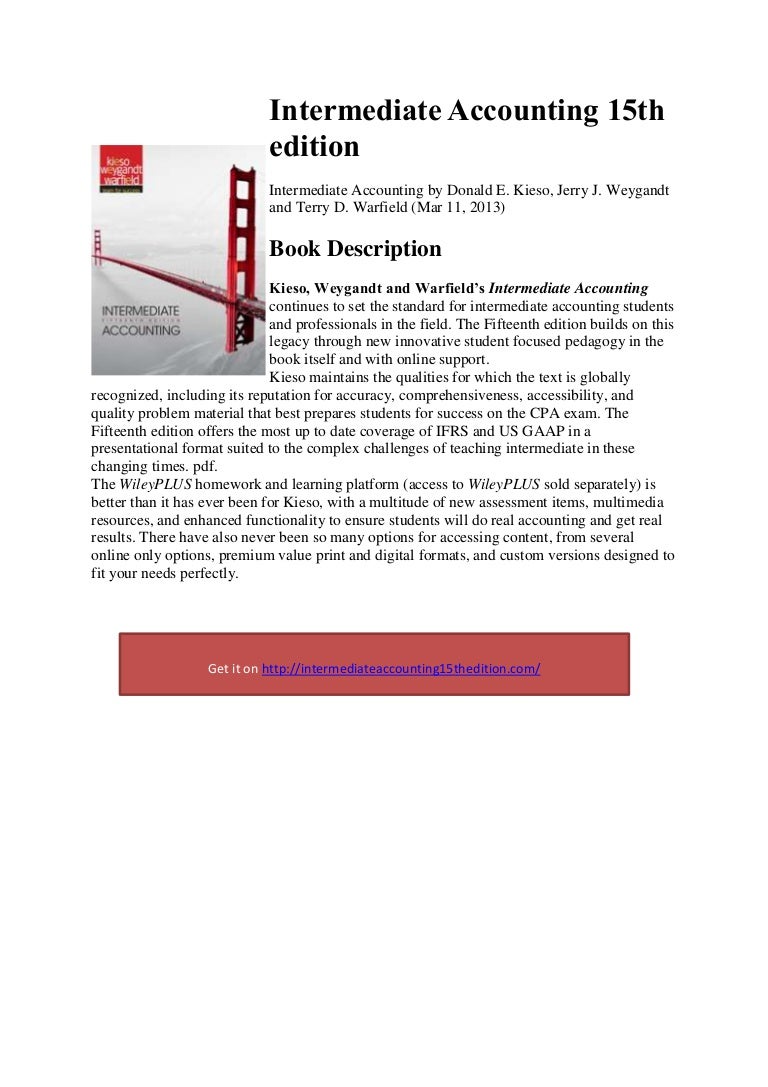 Intermediate Accounting 15th Edition Download