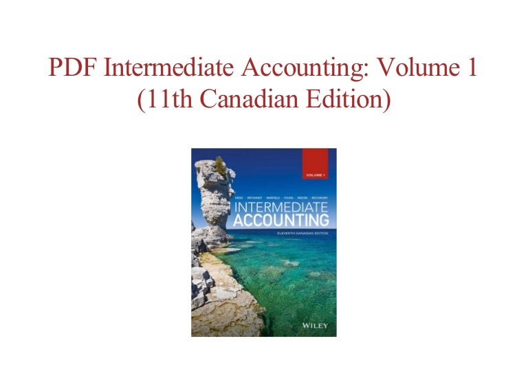 Intermediate accounting volume 1 (11th canadian edition)