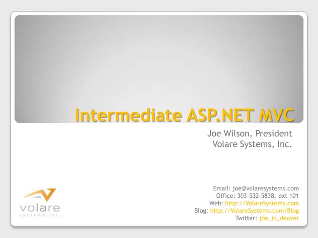 Intermediate ASP.NET MVC