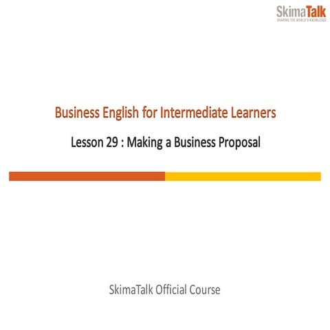 Intermediate Business English Lesson 29