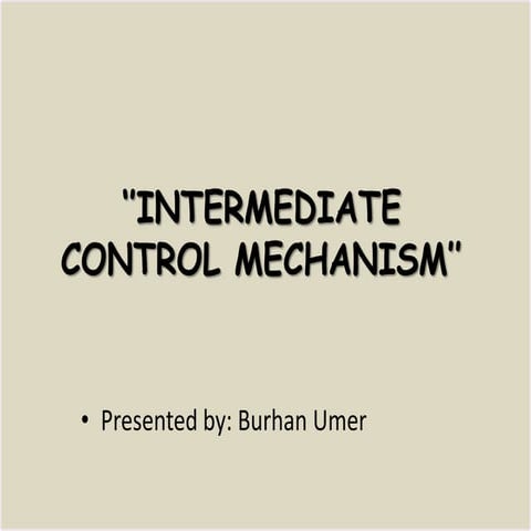 Intermediate control mechanism