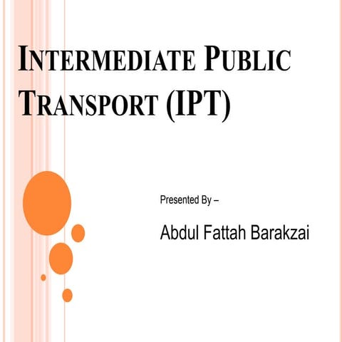 Intermediate public transport (ipt)
