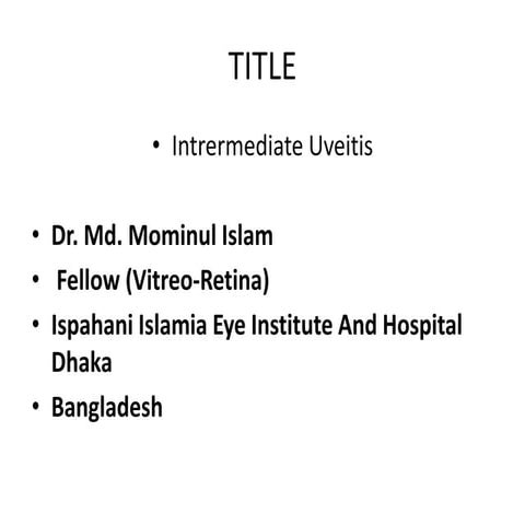 Intermediate uveitis
