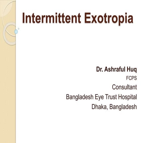 Intermittent exotropia