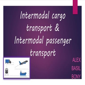 Multi-modal and Inter-modal transportation planning | PPTX