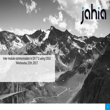 Communication Inter-Module with OSGi (DX 7.2) - Developers Meetup - February ...