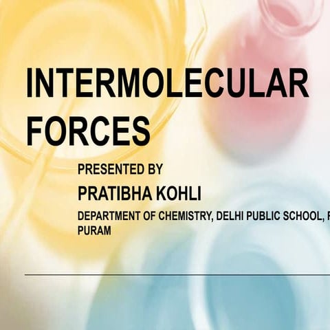 Intermolecular forces