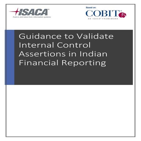 Internal Controls for Indian Financial Reporting using COBIT 5 based Guidance