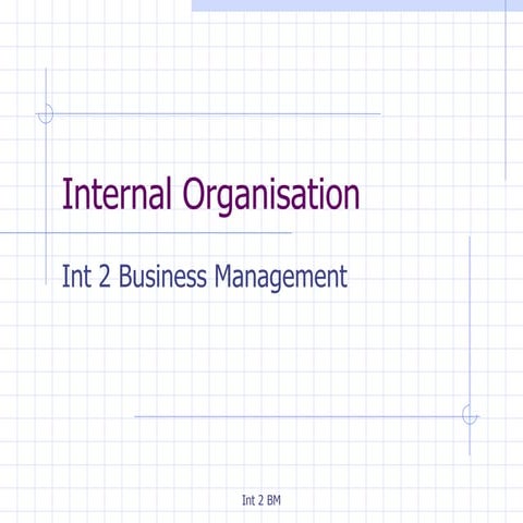 Internal Organisation Int 2