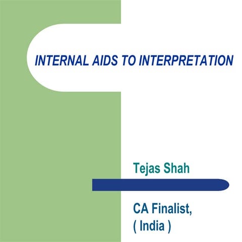 Internal aids to interpretation of law